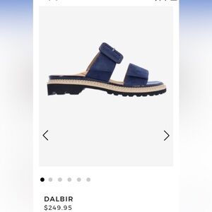 L’Amour Des Pieds Dalbir Blue Suede Sandals